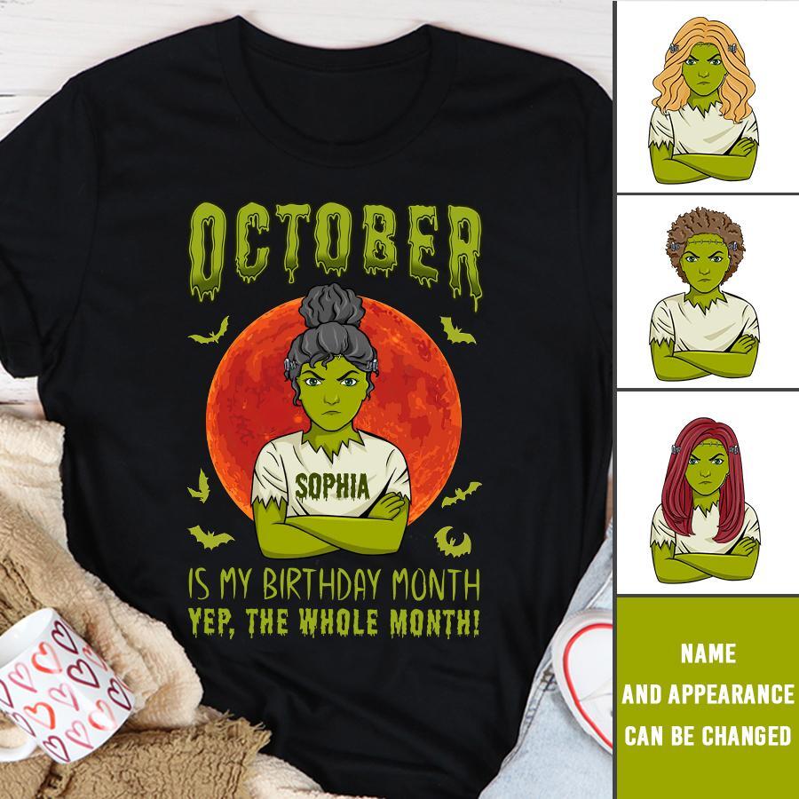 October Birthday Shirt, Custom Birthday Shirt, Queens Born In October, October Birthday Shirts For Woman, October Birthday Gifts
