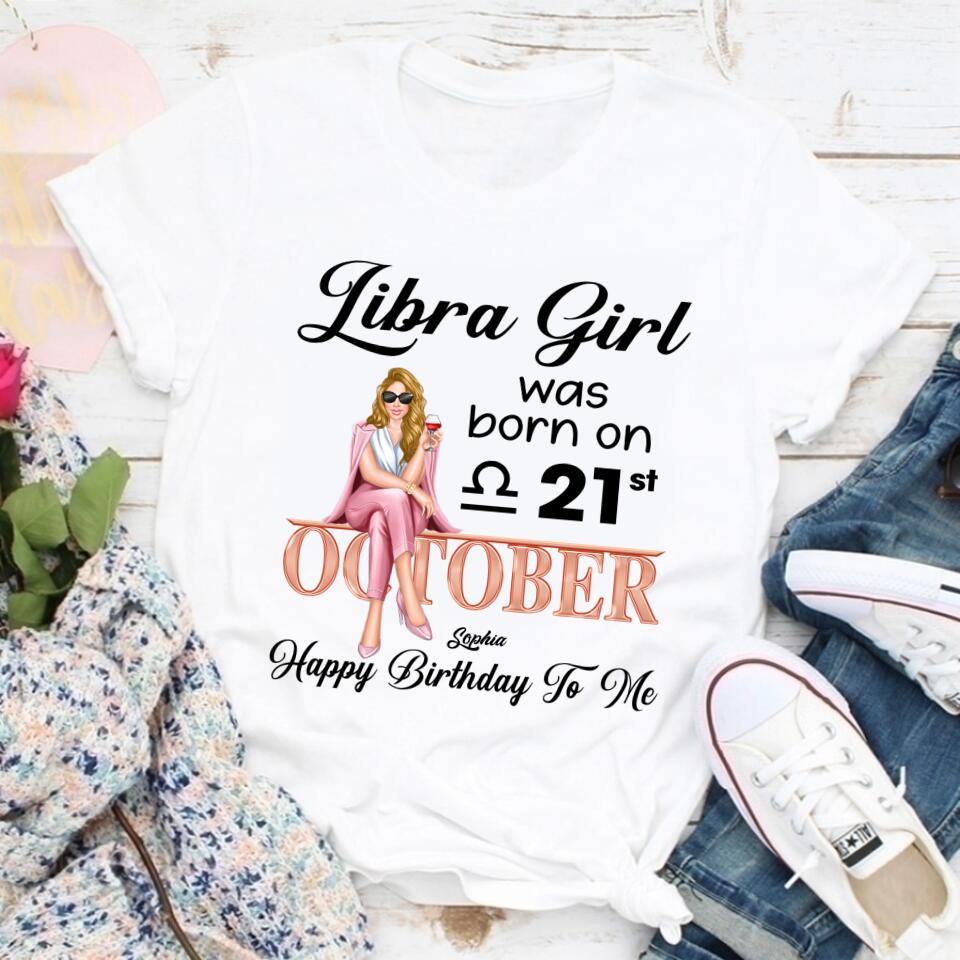 Custom Birthday Shirt, Libra Zodiac t shirt, Libra Birthday shirt, Libra t shirts for ladies, Libra Queen Birthday shirt