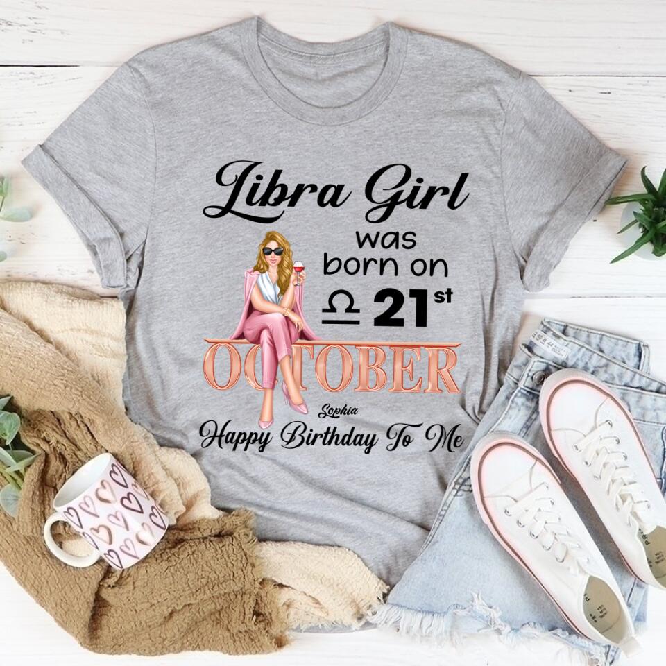 Custom Birthday Shirt, Libra Zodiac t shirt, Libra Birthday shirt, Libra t shirts for ladies, Libra Queen Birthday shirt