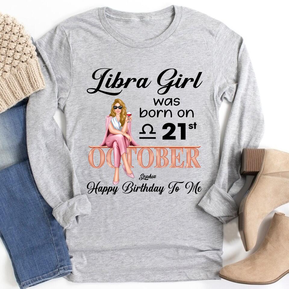 Custom Birthday Shirt, Libra Zodiac t shirt, Libra Birthday shirt, Libra t shirts for ladies, Libra Queen Birthday shirt