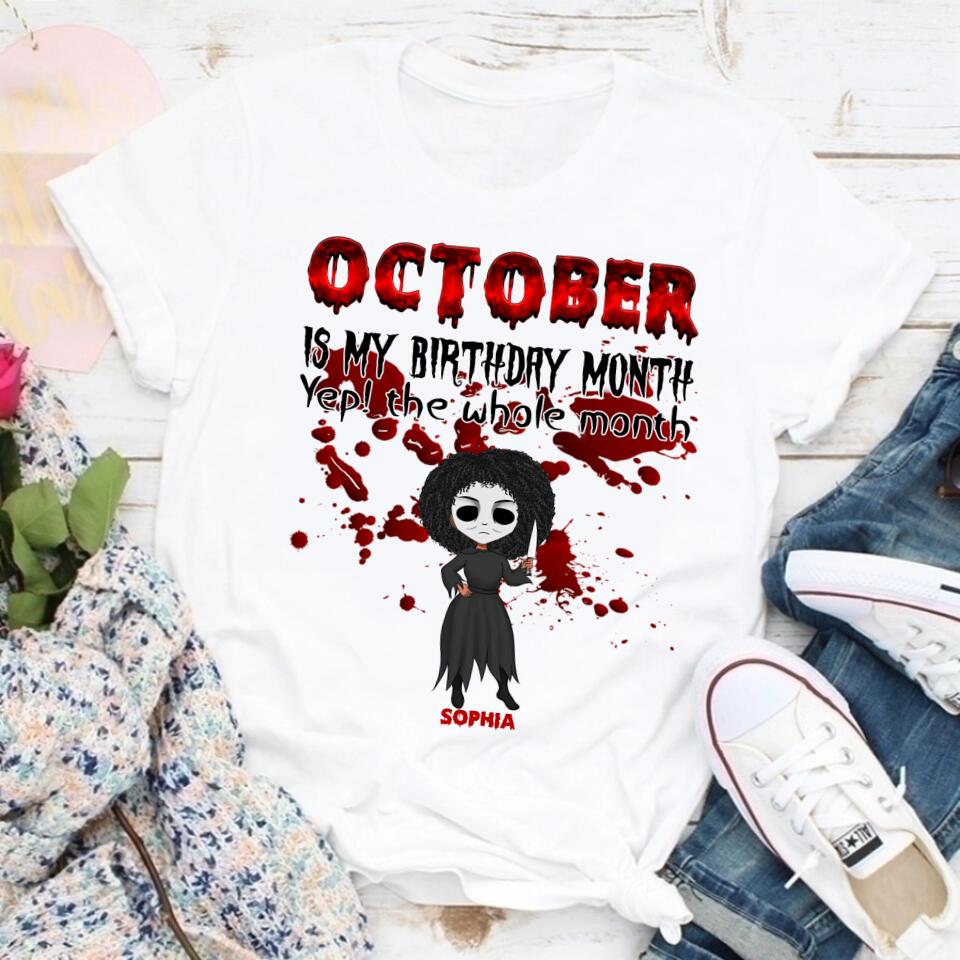 October Birthday Shirt, Custom Birthday Shirt, Queens are Born In October, October Birthday Shirts For Woman, October Birthday Gifts