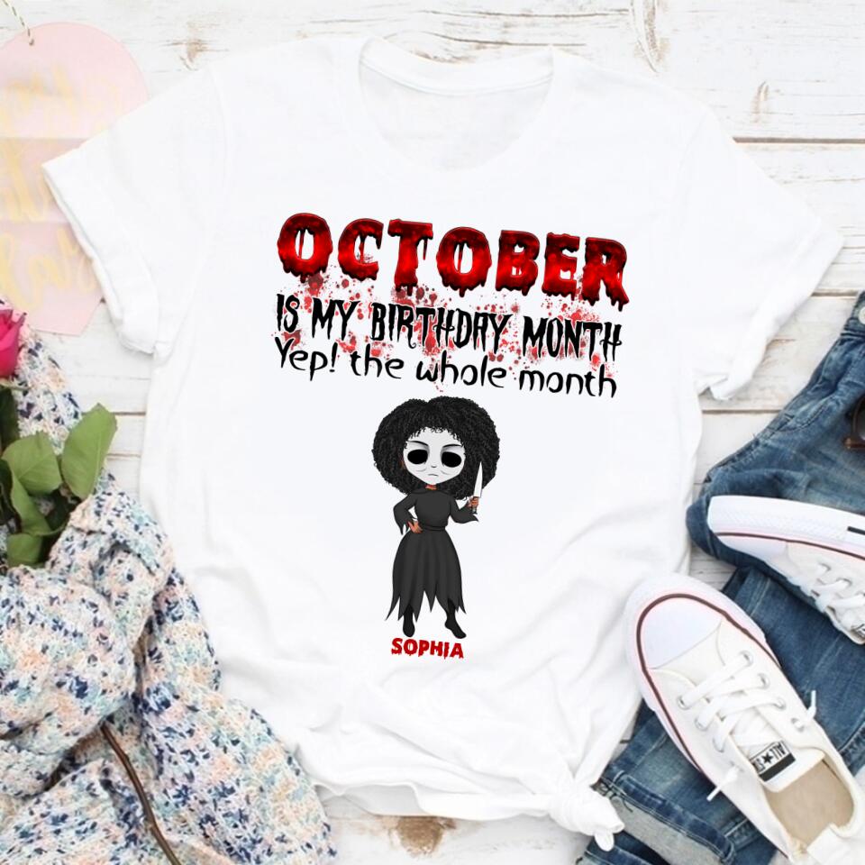 October Birthday Shirt, Custom Birthday Shirt, Queens are Born In October, October Birthday Shirts For Woman, October Birthday Gifts
