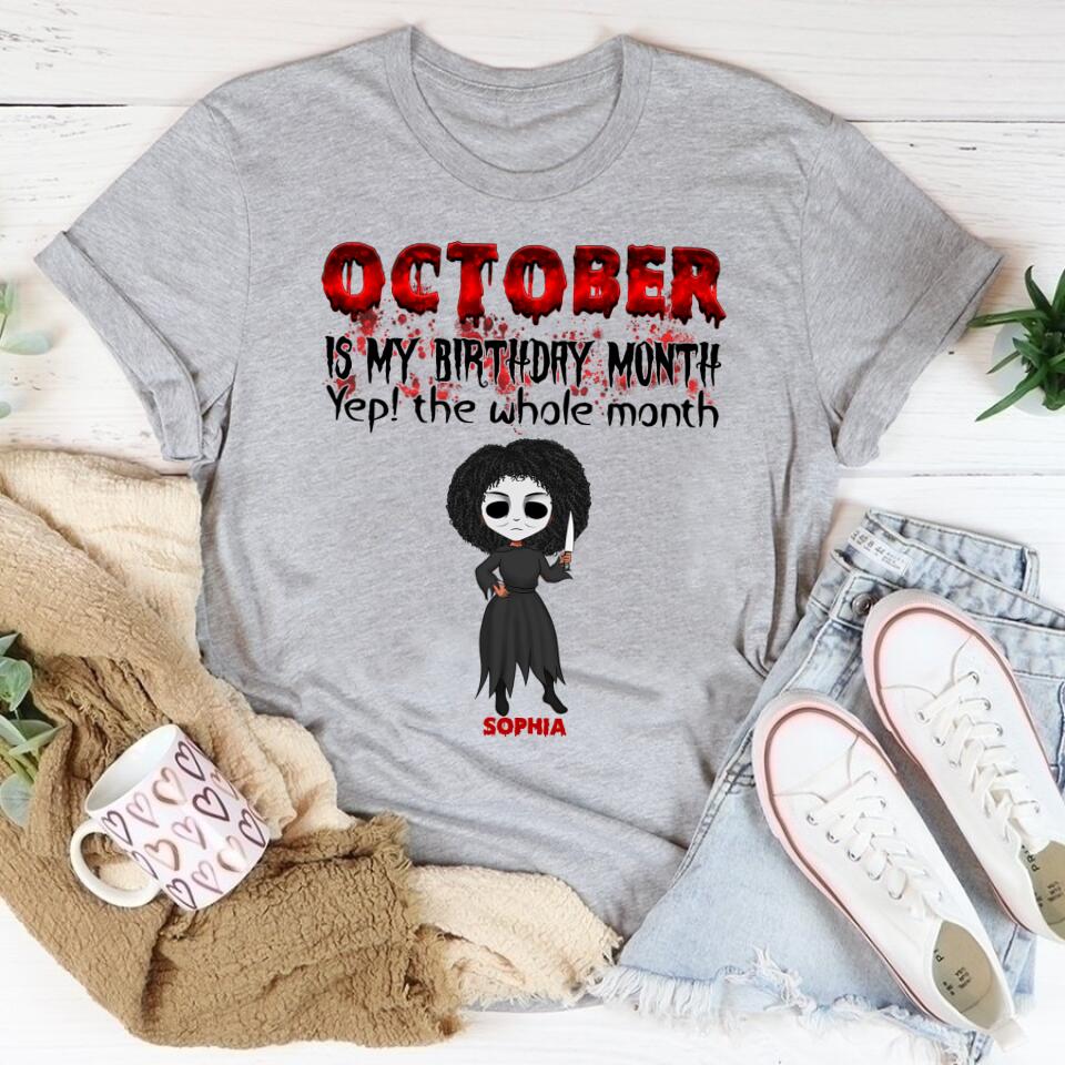 October Birthday Shirt, Custom Birthday Shirt, Queens are Born In October, October Birthday Shirts For Woman, October Birthday Gifts