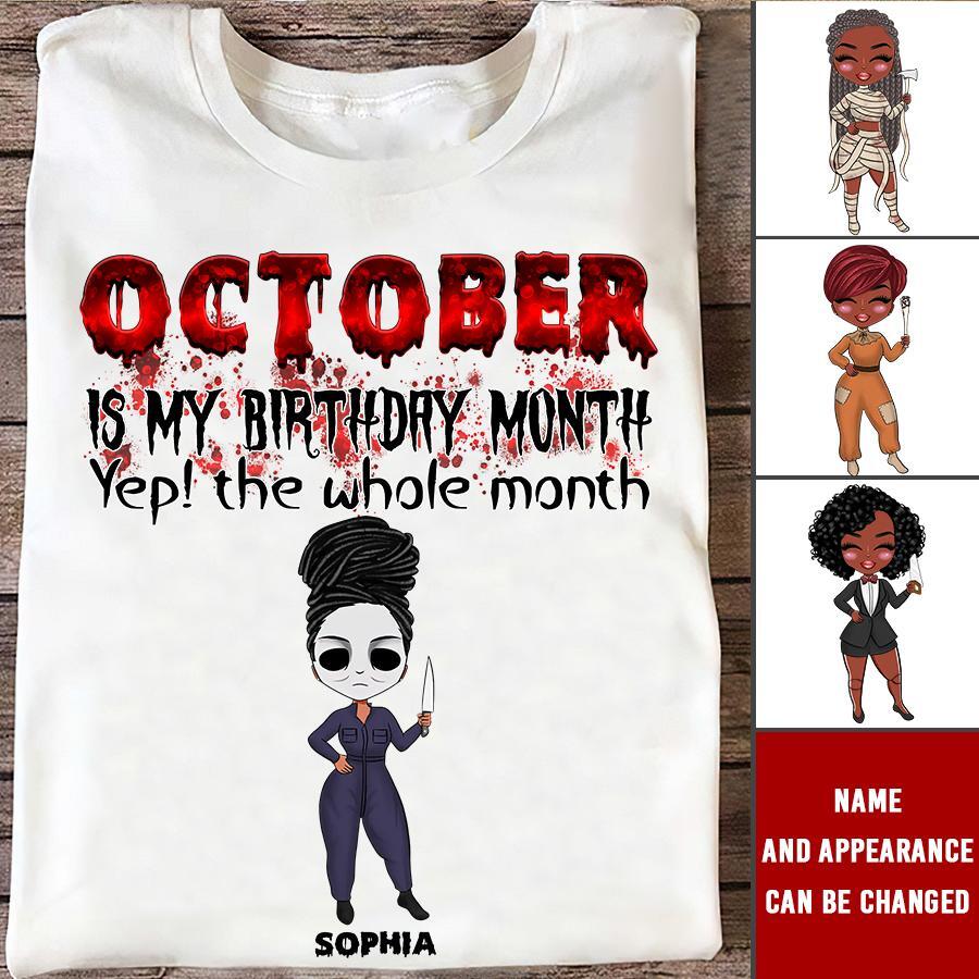 October Birthday Shirt, Custom Birthday Shirt, Queens are Born In October, October Birthday Shirts For Woman, October Birthday Gifts