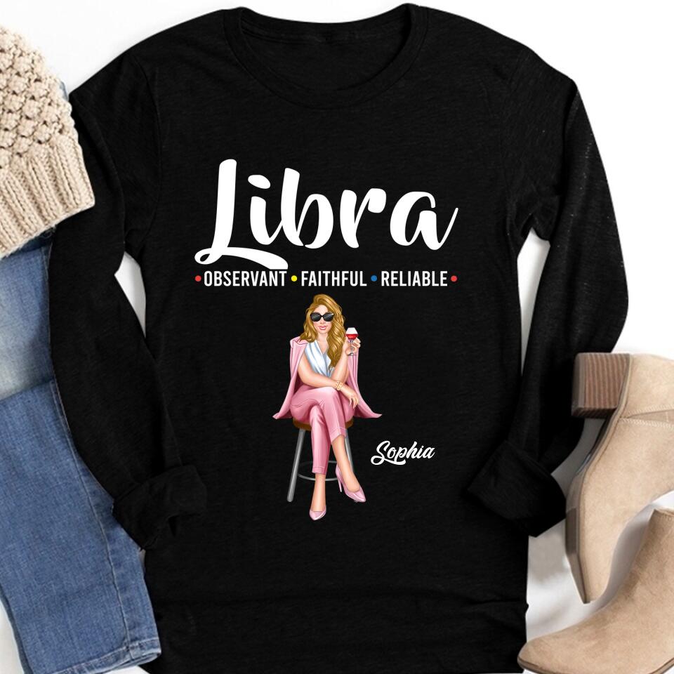Custom Birthday Shirt, Libra Zodiac t shirt, Libra Birthday shirt, Libra t shirts for ladies, Libra queen t shirt, Libra Queen Birthday shirt