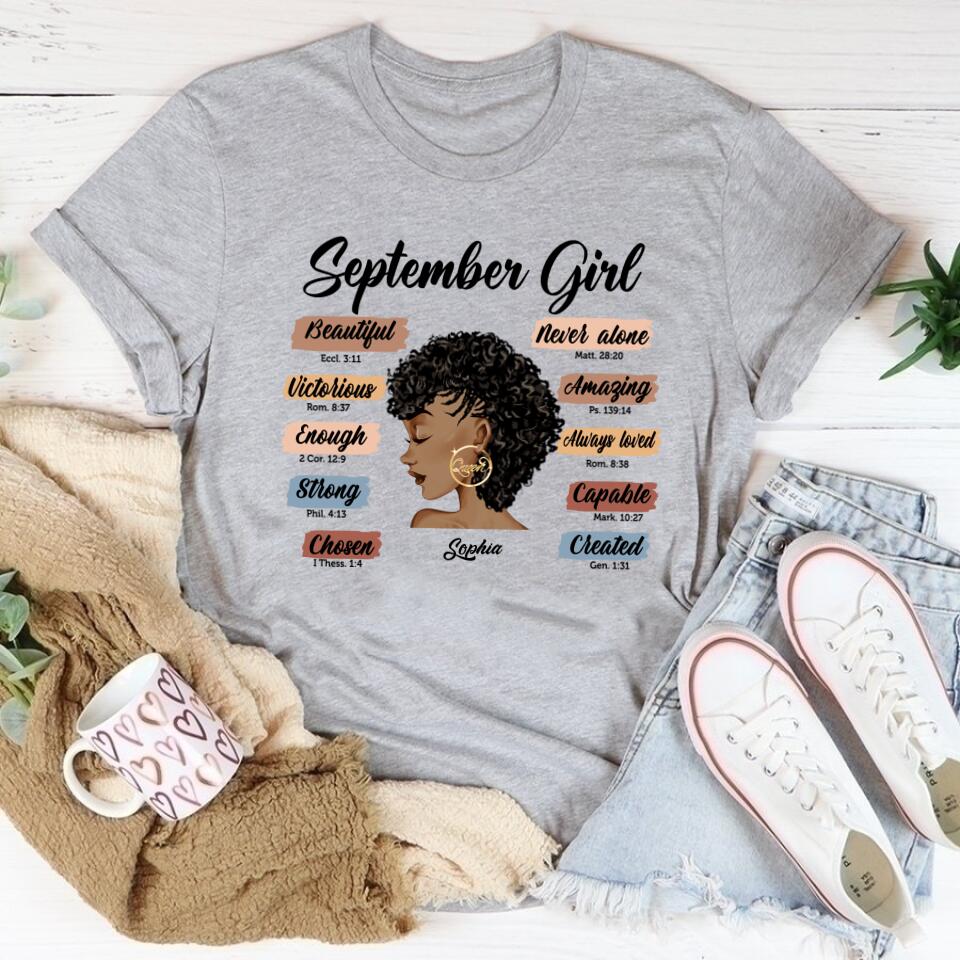 September Birthday Shirt, Custom Birthday Shirt, Queens are Born In September, September Birthday Shirts For Woman, September Birthday Gifts
