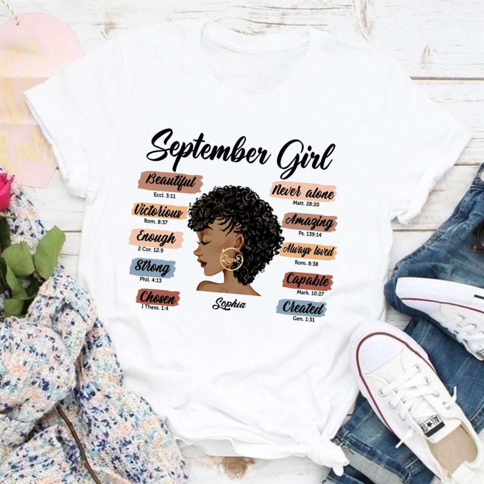 September Birthday Shirt, Custom Birthday Shirt, Queens are Born In September, September Birthday Shirts For Woman, September Birthday Gifts