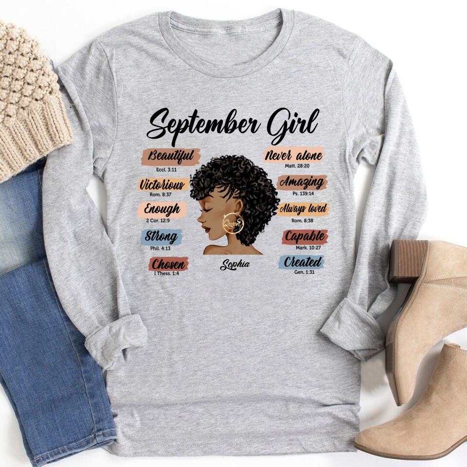 September Birthday Shirt, Custom Birthday Shirt, Queens are Born In September, September Birthday Shirts For Woman, September Birthday Gifts