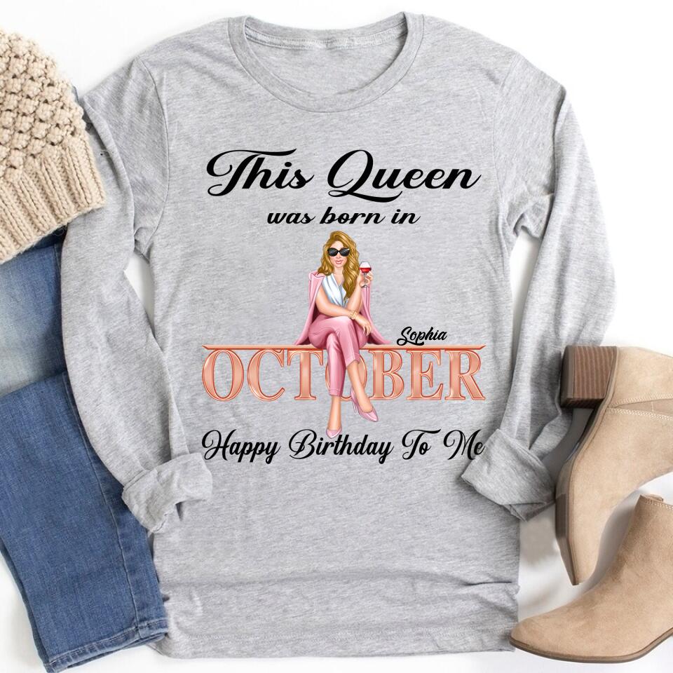 October Birthday Shirt, Custom Birthday Shirt, October Birthday Shirts For Woman, October Birthday Gifts