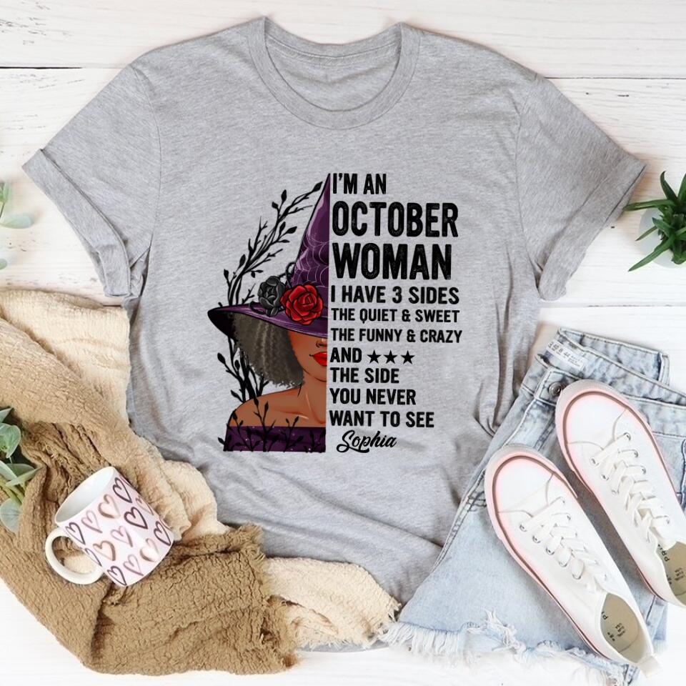October Birthday Shirt, Custom Birthday Shirt, Queens are Born In October, October Birthday Shirts For Woman, October Birthday Gifts, Personalized Halloween, custom halloween shirts, personalized halloween gifts