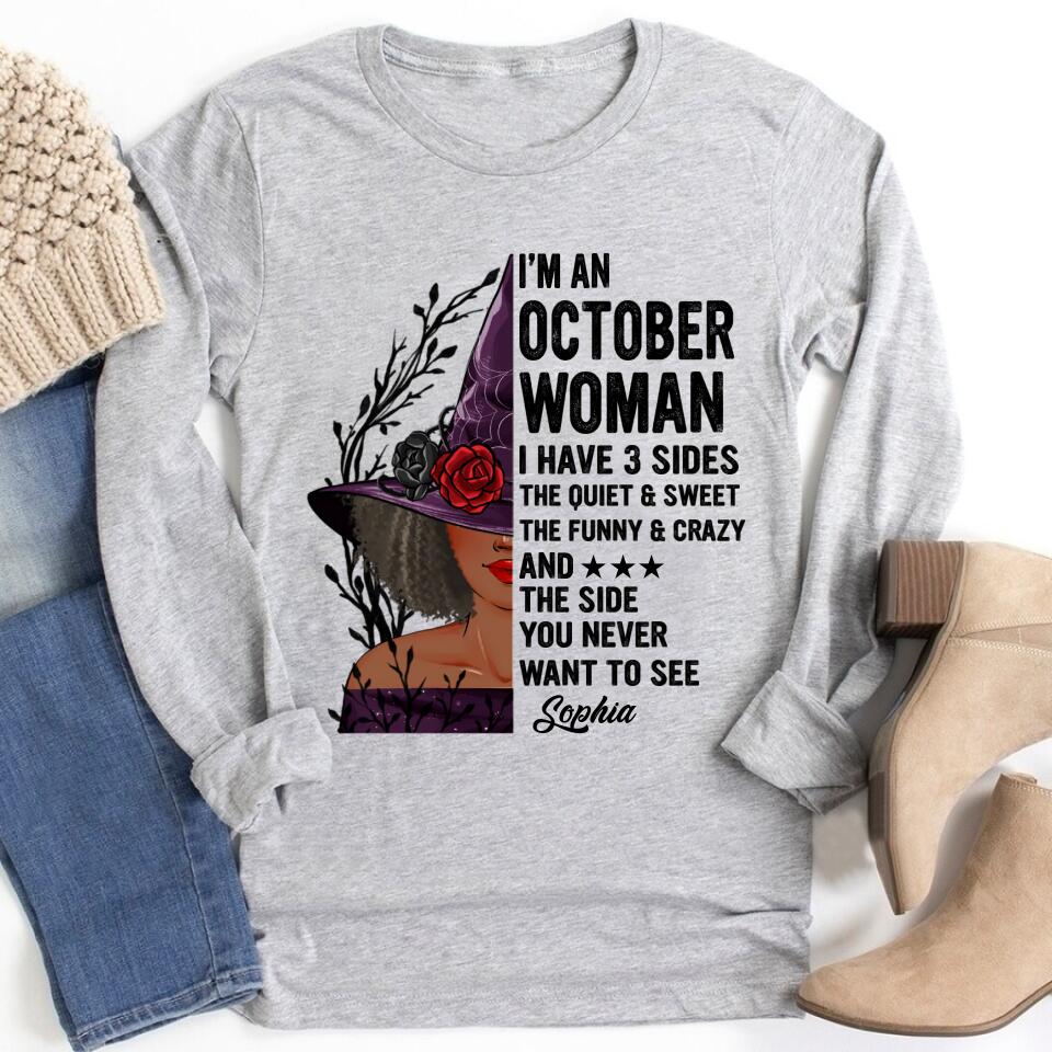 October Birthday Shirt, Custom Birthday Shirt, Queens are Born In October, October Birthday Shirts For Woman, October Birthday Gifts, Personalized Halloween, custom halloween shirts, personalized halloween gifts