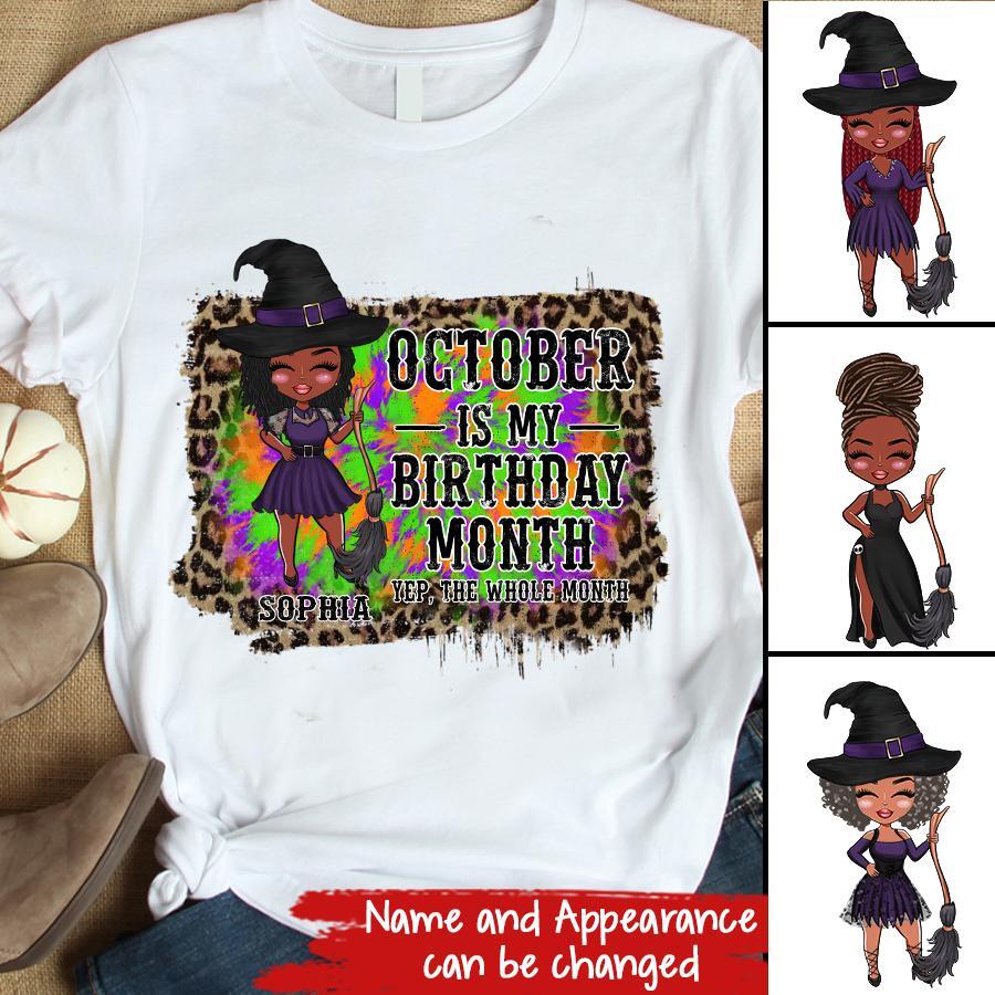 October Birthday Shirt, Custom Birthday Shirt, Queens are Born In October, October Birthday Shirts For Woman, October Birthday Gifts, Personalized Halloween, custom halloween shirts, personalized halloween gifts