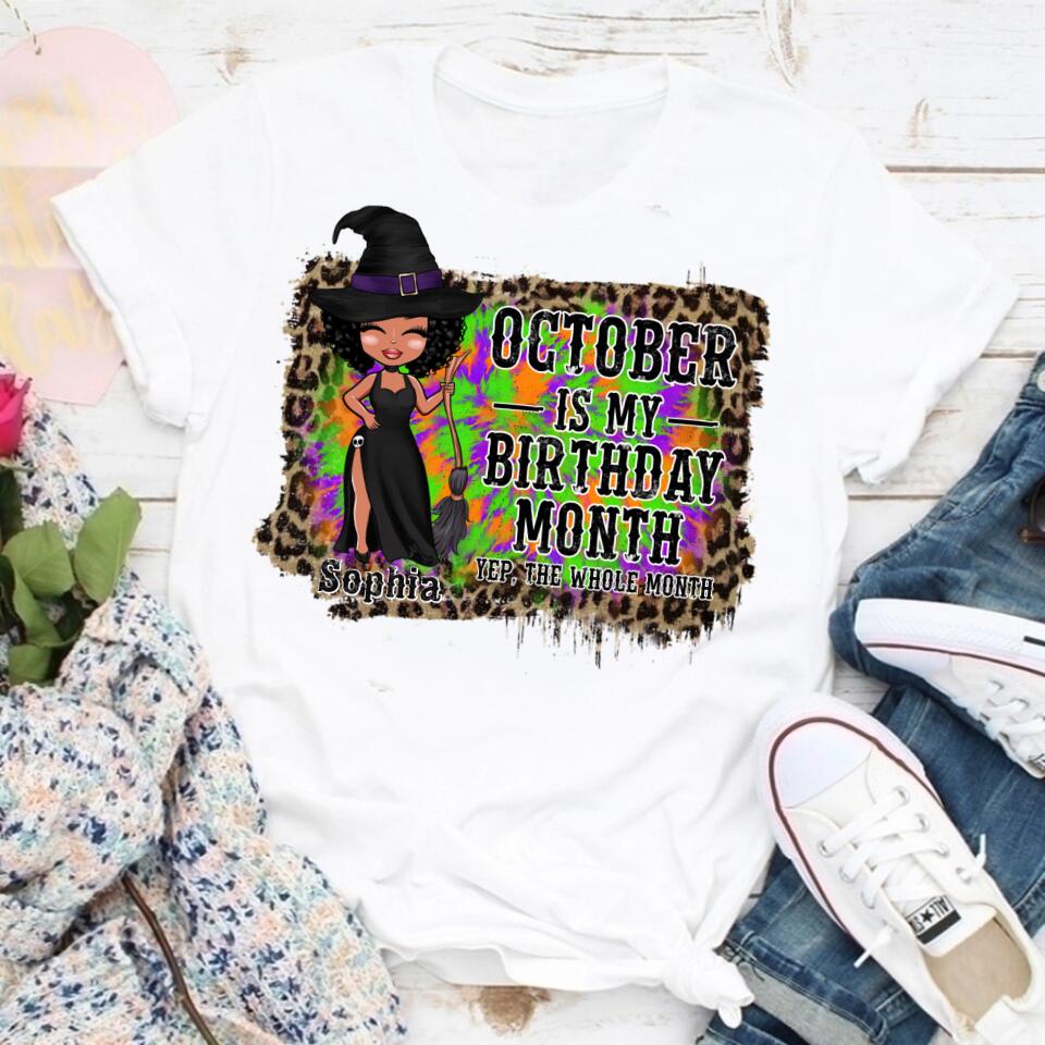 October Birthday Shirt, Custom Birthday Shirt, Queens are Born In October, October Birthday Shirts For Woman, October Birthday Gifts, Personalized Halloween, custom halloween shirts, personalized halloween gifts