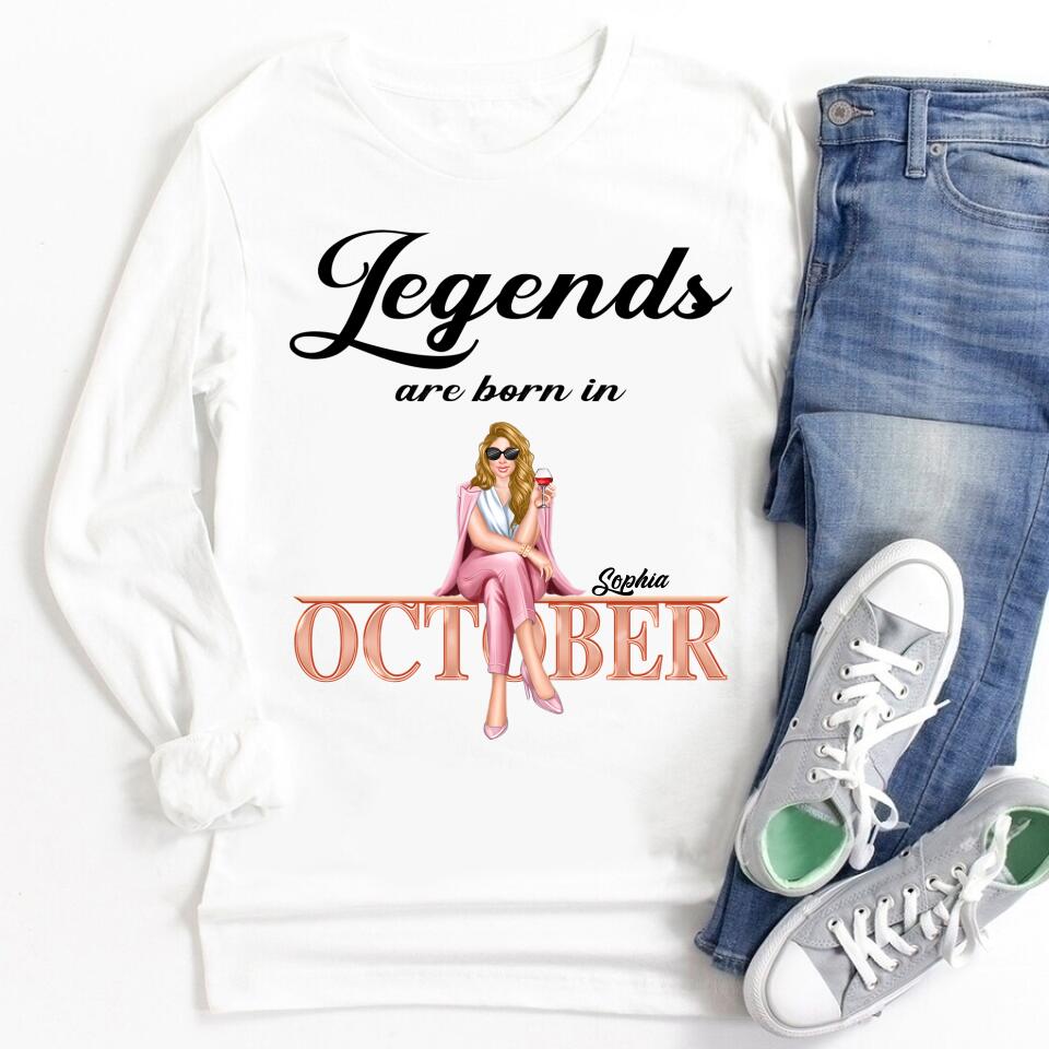 October Birthday Shirt, Custom Birthday Shirt, Queens are Born In October, October Birthday Shirts For Woman, October Birthday Gifts