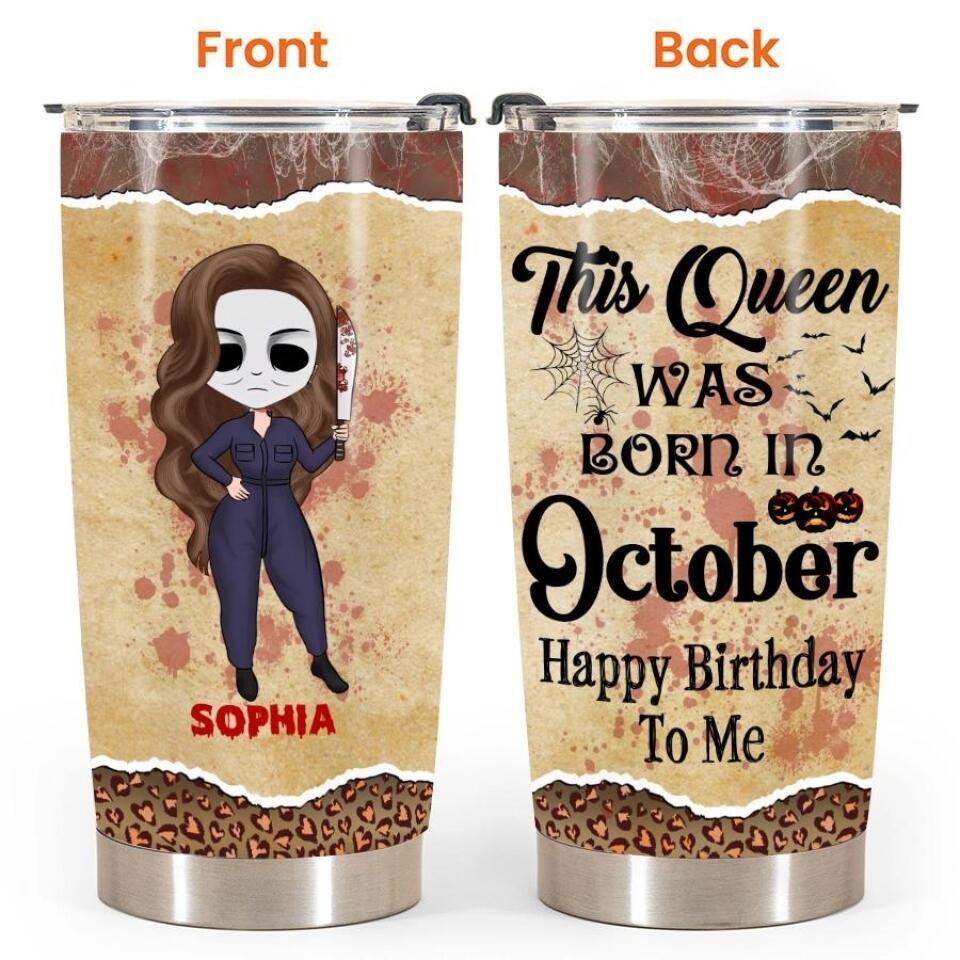 Personalized tumblers, Birthday tumbler, birthdays in October, October birthday gifts for her