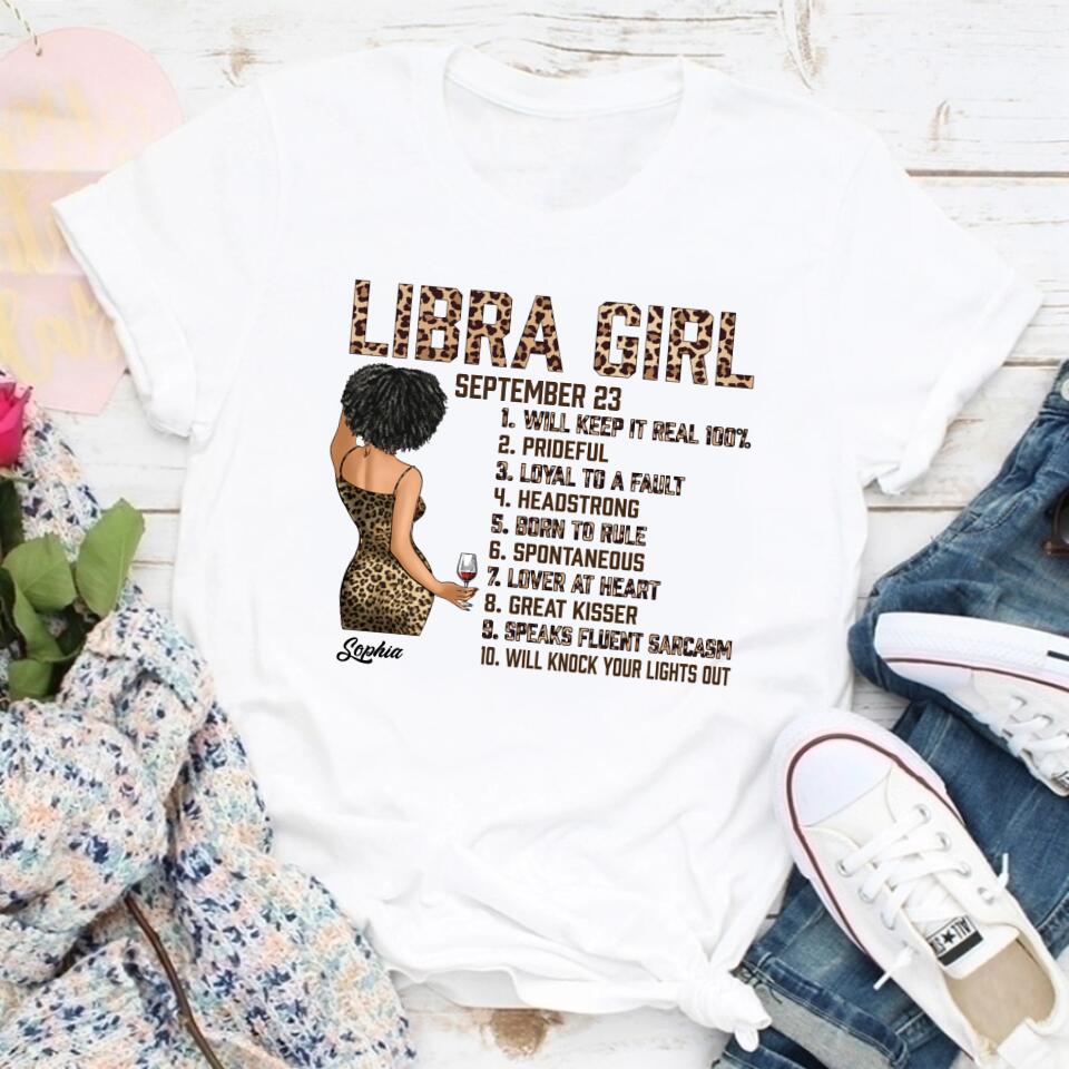 Custom Birthday Shirt, Libra Zodiac t shirt, Libra Birthday shirt, Libra t shirts for ladies, Libra queen t shirt, Libra Queen Birthday shirt