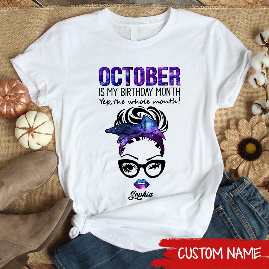 October Birthday Shirt, Custom Birthday Shirt, Queens are Born In October, October Birthday Shirts For Woman, October Birthday Gifts
