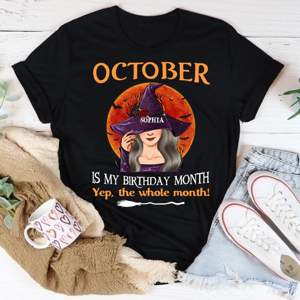 October Birthday Shirt, Custom Birthday Shirt, Queens Born In October, October Birthday Shirts For Woman, October Birthday Gifts