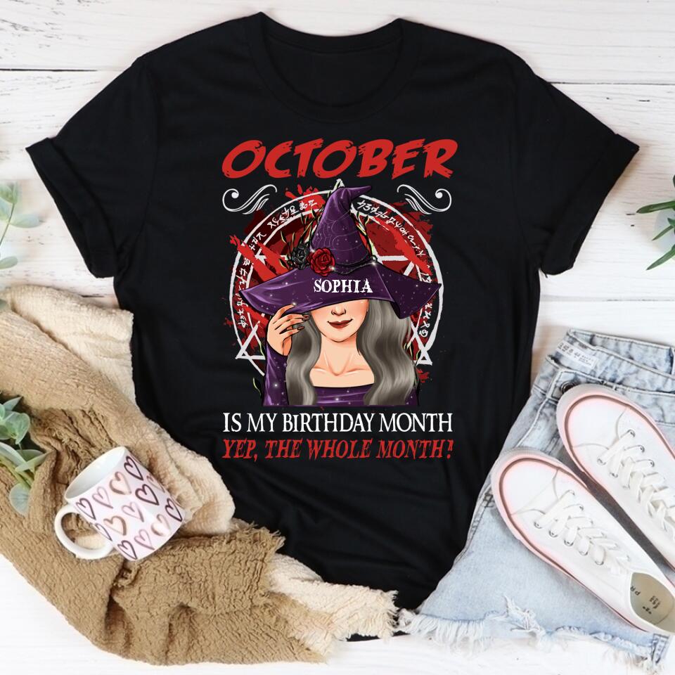 October Birthday Shirt, Custom Birthday Shirt, Queens Born In October, October Birthday Shirts For Woman, October Birthday Gifts