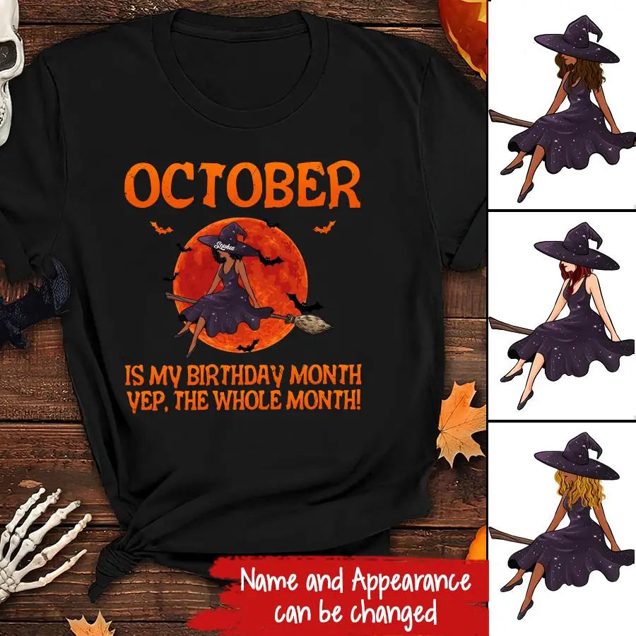October Birthday Shirt, Custom Birthday Shirt, Queens are Born In October, October Birthday Shirts For Woman, October Birthday Gifts, Personalized Halloween, Custom halloween shirts, Personalized halloween gifts 