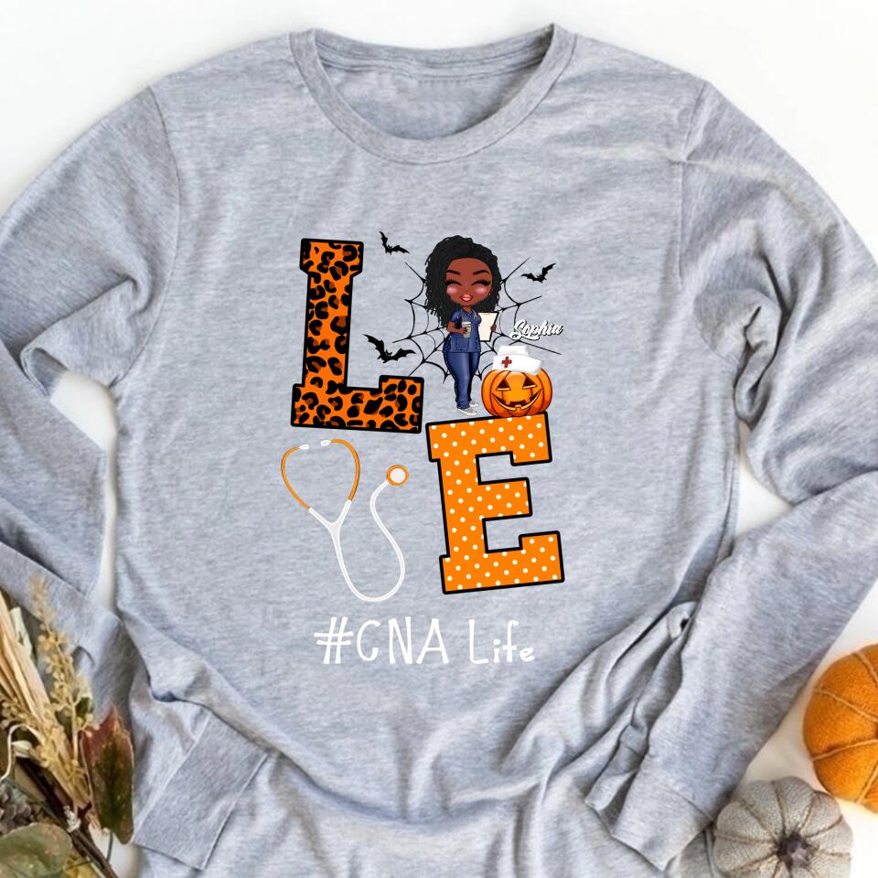 Nurse Life Nutrition Facts - Personalized T Shirt - Gift For Doctor &amp; Nurse - Glitter Leopard Design