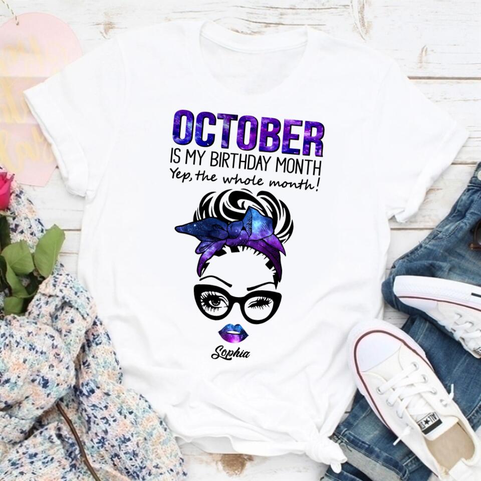 October Birthday Shirt, Custom Birthday Shirt, Queens are Born In October, October Birthday Shirts For Woman, October Birthday Gifts