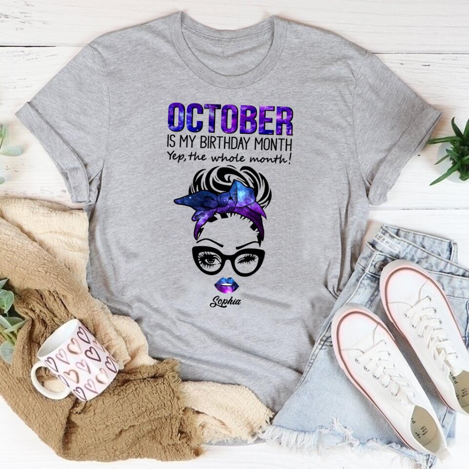 October Birthday Shirt, Custom Birthday Shirt, Queens are Born In October, October Birthday Shirts For Woman, October Birthday Gifts