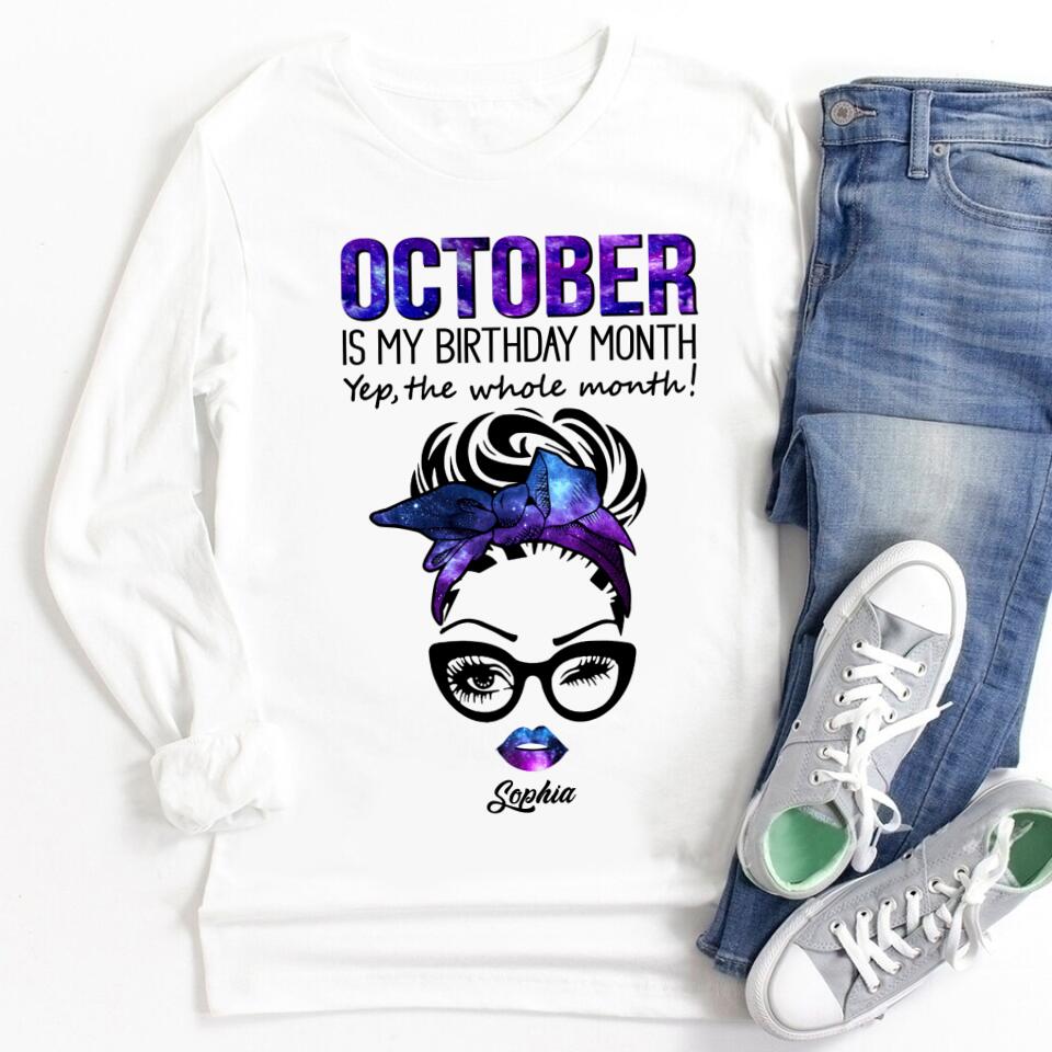 October Birthday Shirt, Custom Birthday Shirt, Queens are Born In October, October Birthday Shirts For Woman, October Birthday Gifts