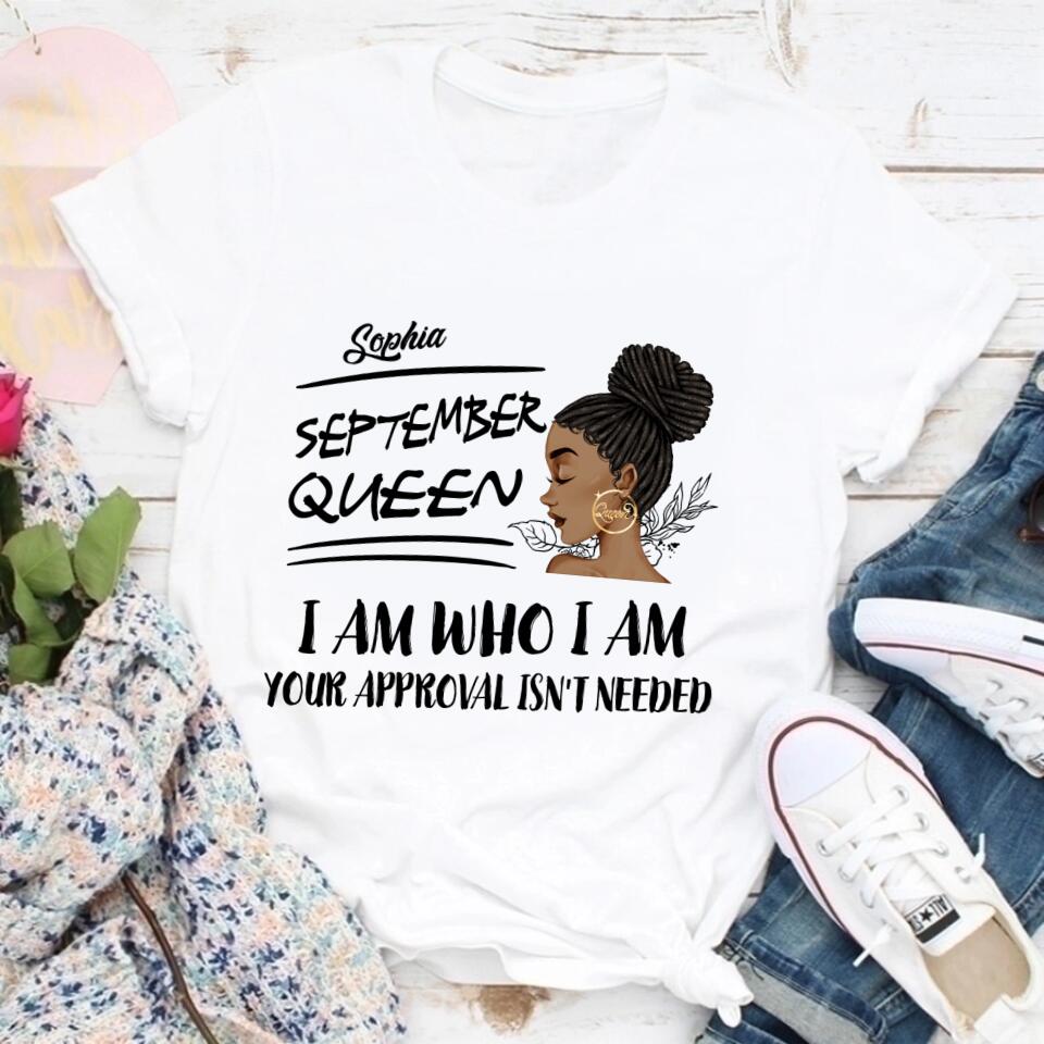 September Birthday Shirt, Custom Birthday Shirt, Queens are Born In September, September Birthday Shirts For Woman, September Birthday Gifts