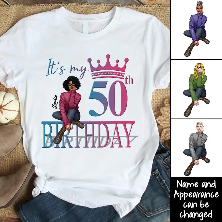 50th Birthday Shirts, Custom Birthday Shirts, Turning 50 Shirt, Gifts For Women Turning 50, 50th Birthday Shirts For Her