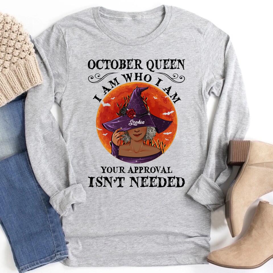 October Birthday Shirt, Custom Birthday Shirt, Queens are Born In October, October Birthday Shirts For Woman, October Birthday Gifts, Personalized Halloween, Custom halloween shirts, Personalized Halloween Gifts