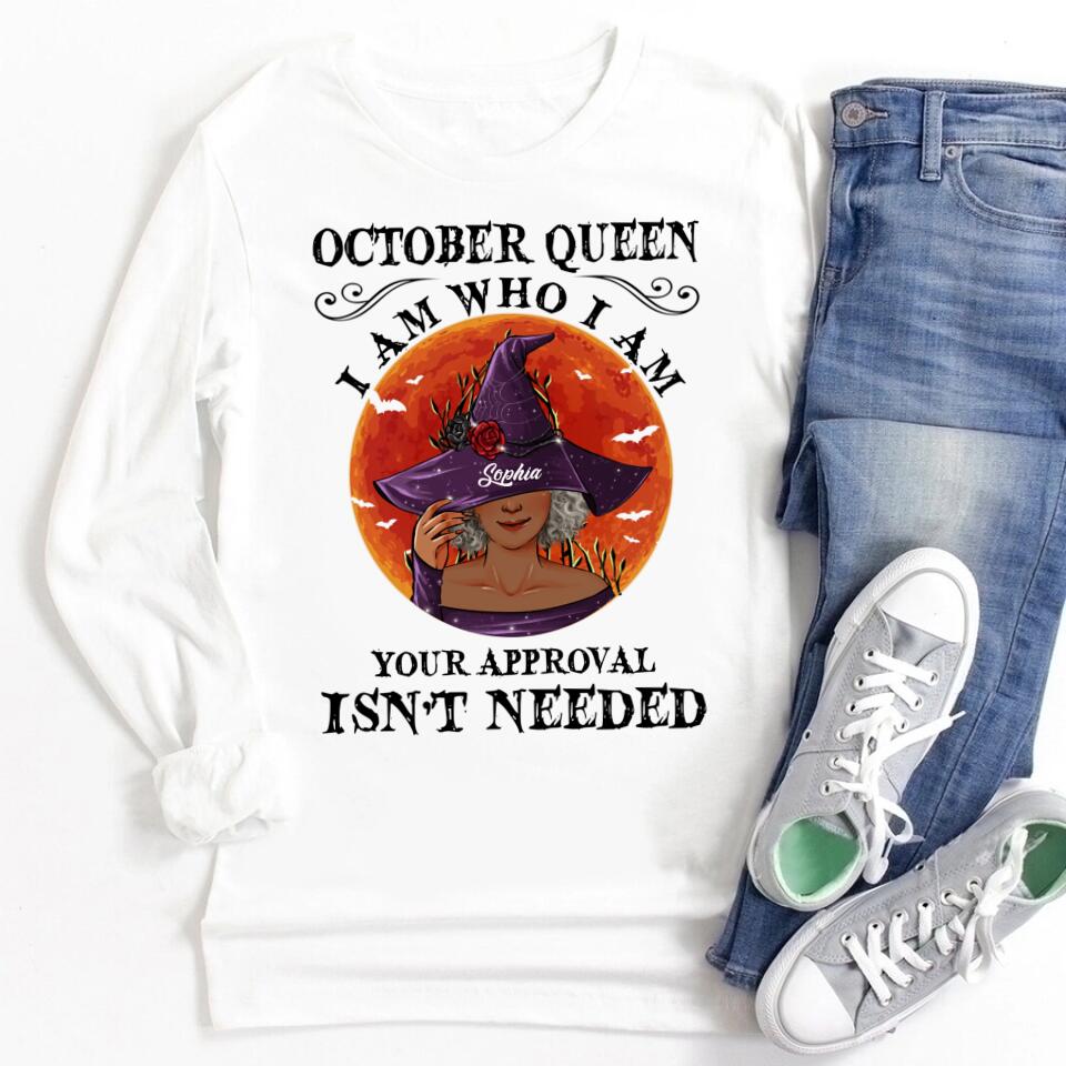 October Birthday Shirt, Custom Birthday Shirt, Queens are Born In October, October Birthday Shirts For Woman, October Birthday Gifts, Personalized Halloween, Custom halloween shirts, Personalized Halloween Gifts