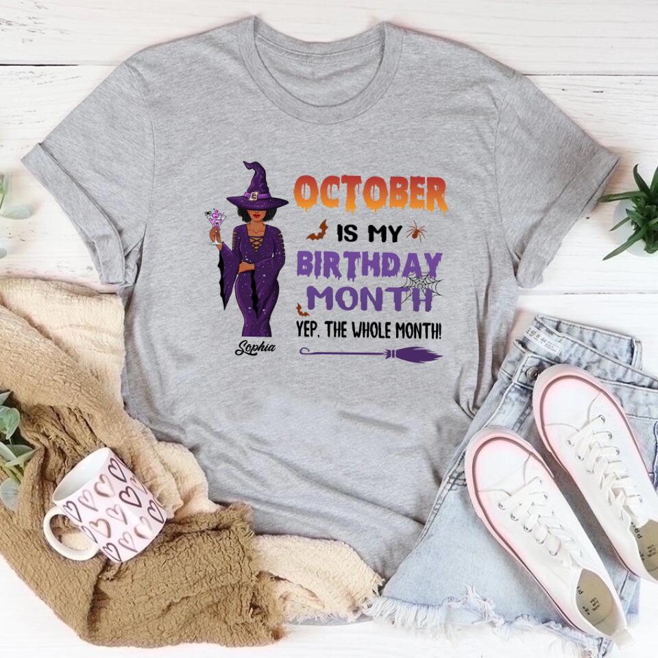 October Birthday Shirt, Custom Birthday Shirt, Queens are Born In October, October Birthday Shirts For Woman, October Birthday Gifts