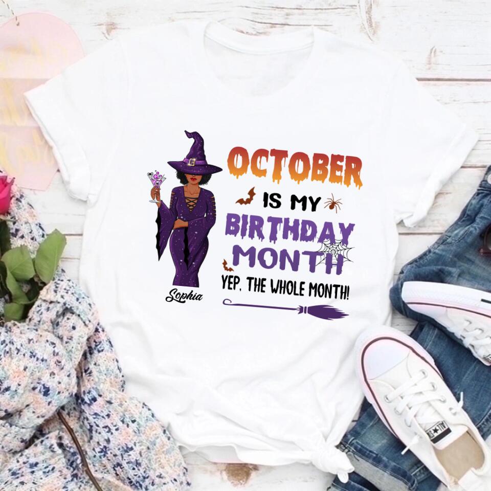 October Birthday Shirt, Custom Birthday Shirt, Queens are Born In October, October Birthday Shirts For Woman, October Birthday Gifts