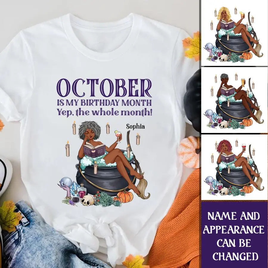 October Birthday Shirt, Custom Birthday Shirt, Queens are Born In October, October Birthday Shirts For Woman, October Birthday Gifts