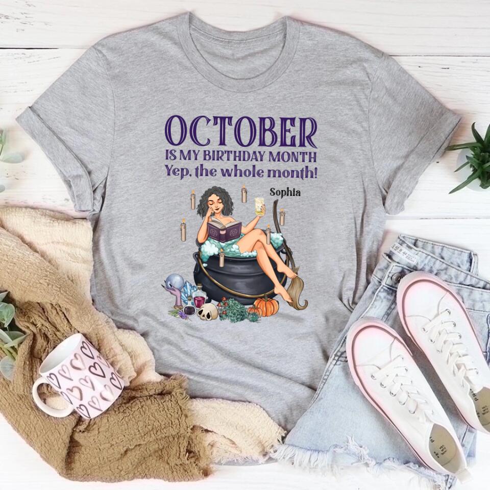 October Birthday Shirt, Custom Birthday Shirt, Queens are Born In October, October Birthday Shirts For Woman, October Birthday Gifts