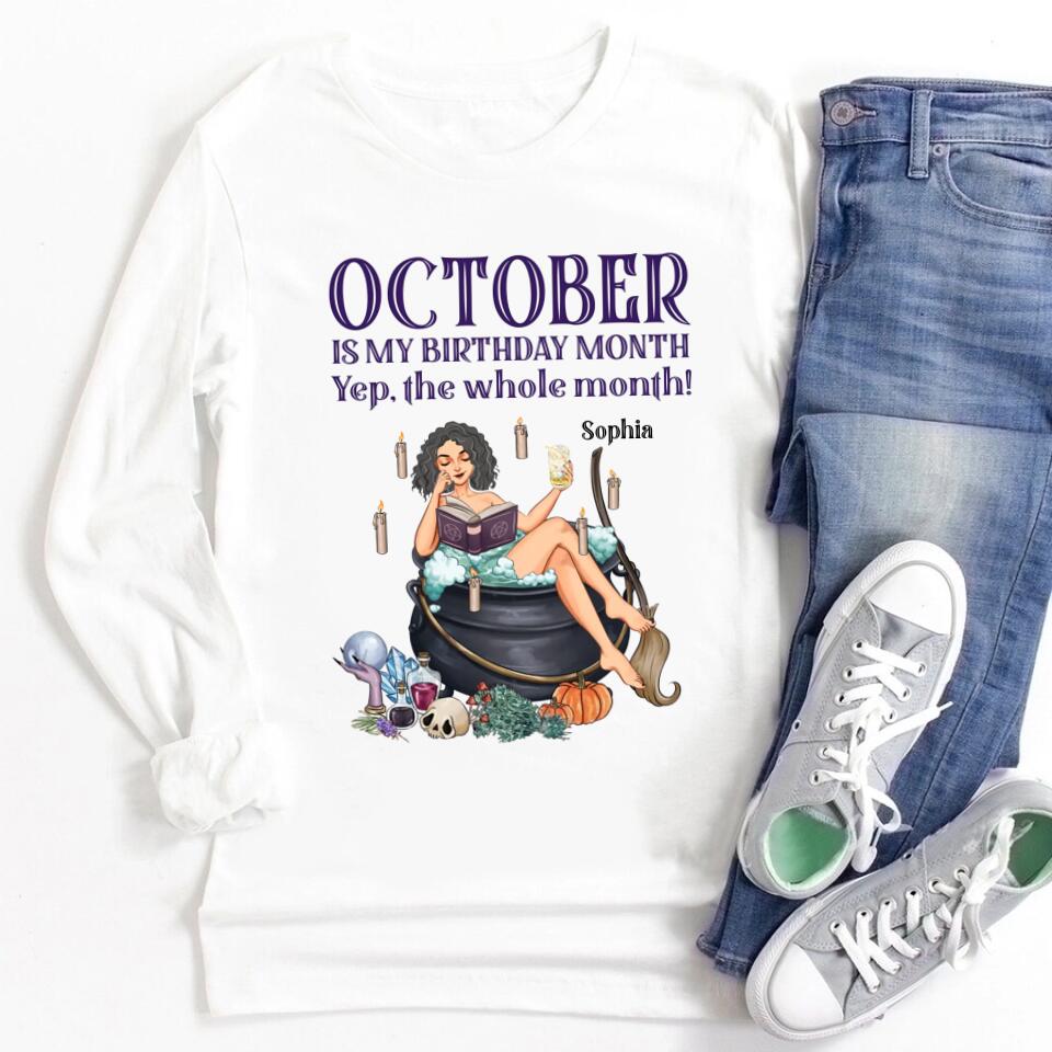 October Birthday Shirt, Custom Birthday Shirt, Queens are Born In October, October Birthday Shirts For Woman, October Birthday Gifts