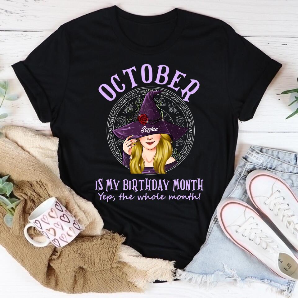 October Birthday Shirt, Custom Birthday Shirt, Queens Born In October, October Birthday Shirts For Woman, October Birthday Gifts
