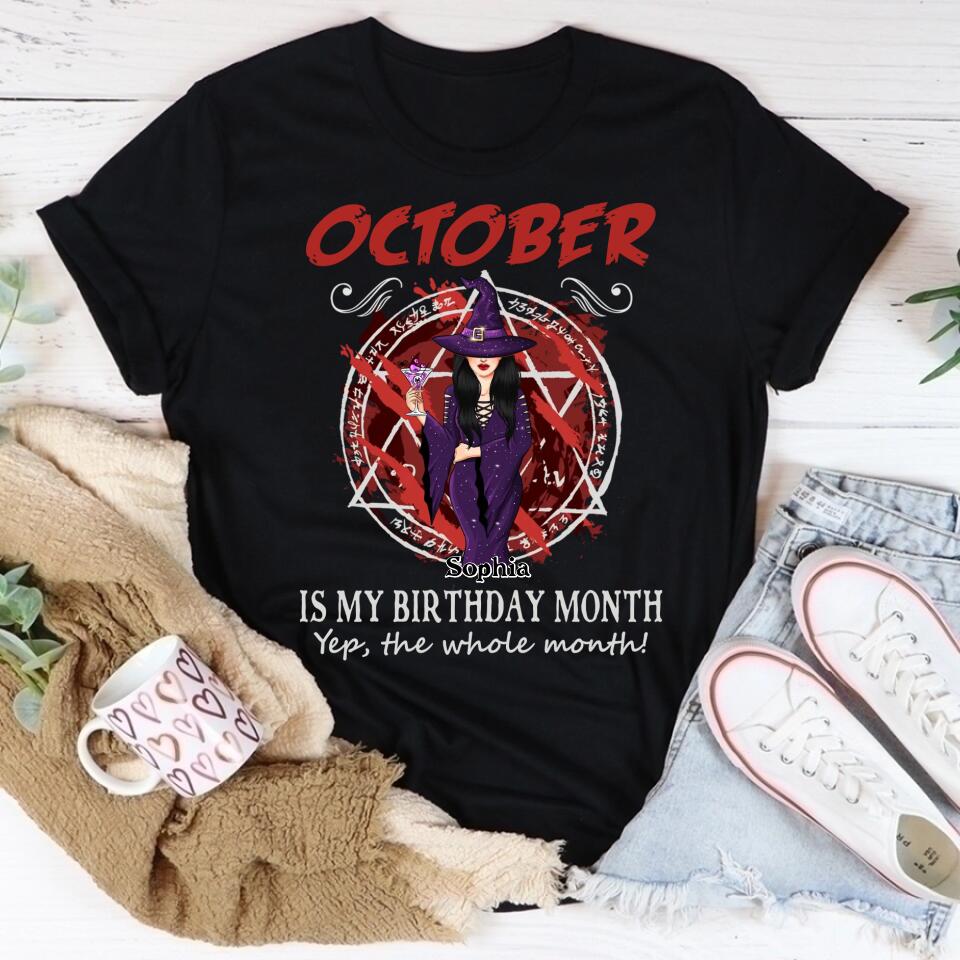 October Birthday Shirt, Custom Birthday Shirt, Queens Born In October, October Birthday Shirts For Woman, October Birthday Gifts