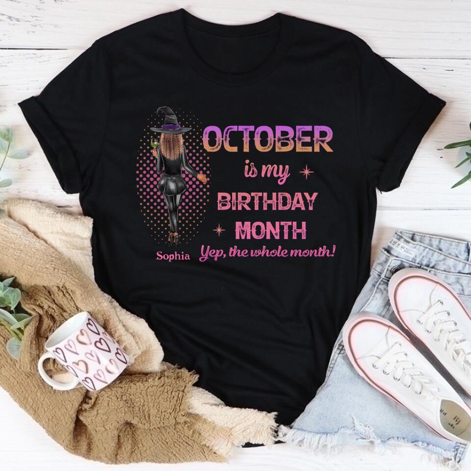 October Birthday Shirt, Custom Birthday Shirt, Queens Born In October, October Birthday Shirts For Woman, October Birthday Gifts, Halloween Gift