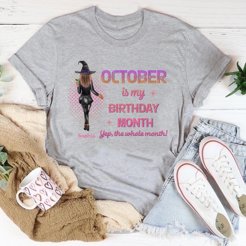 October Birthday Shirt, Custom Birthday Shirt, Queens Born In October, October Birthday Shirts For Woman, October Birthday Gifts, Halloween Gift