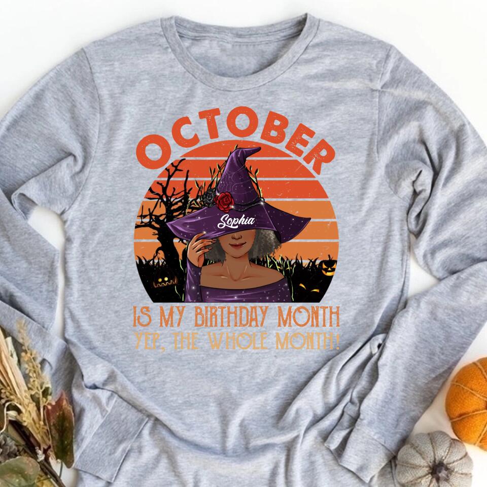 October Birthday Shirt, Custom Birthday Shirt, Queens Born In October, October Birthday Shirts For Woman, October Birthday Gifts, Halloween Gift