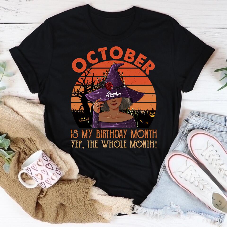 October Birthday Shirt, Custom Birthday Shirt, Queens Born In October, October Birthday Shirts For Woman, October Birthday Gifts, Halloween Gift