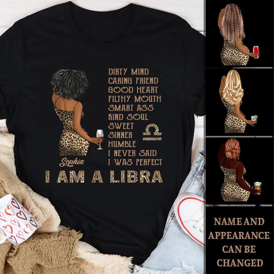 Custom Birthday Shirt, Libra Zodiac t shirt, Libra Birthday shirt, Libra t shirts for ladies, Libra queen t shirt, Libra Queen Birthday shirt