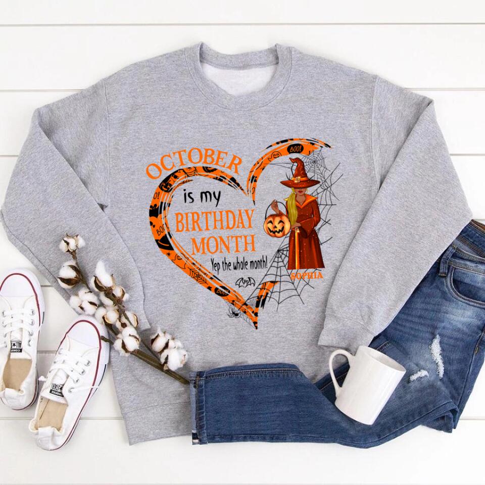 Custom October Birthday Shirt For Woman, Queens are Born In October Gifts, Melanin Afro Woman Shirt, Black Girl Tee, Afro Queen Gift