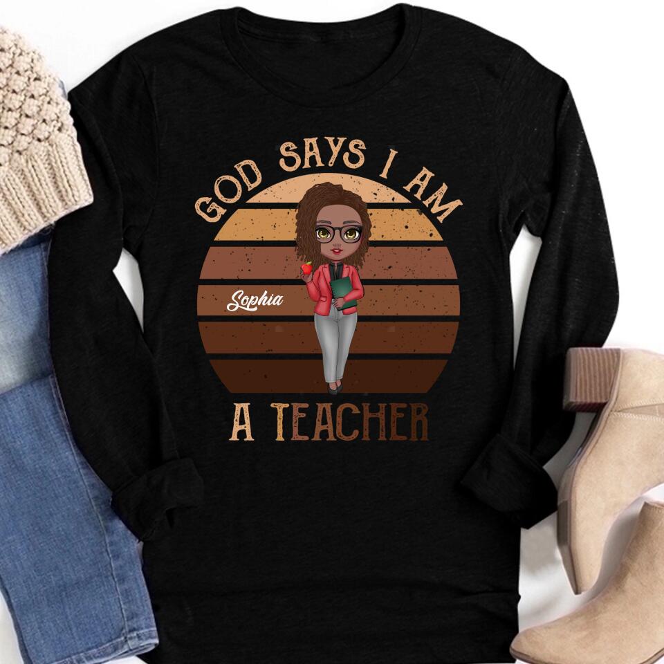 Teacher Mode Shirt, Gift For Teacher, Teacher Shirts, Teaching Shirt, Teacher Gift, God Says I Am A Teacher , All Day Every Day