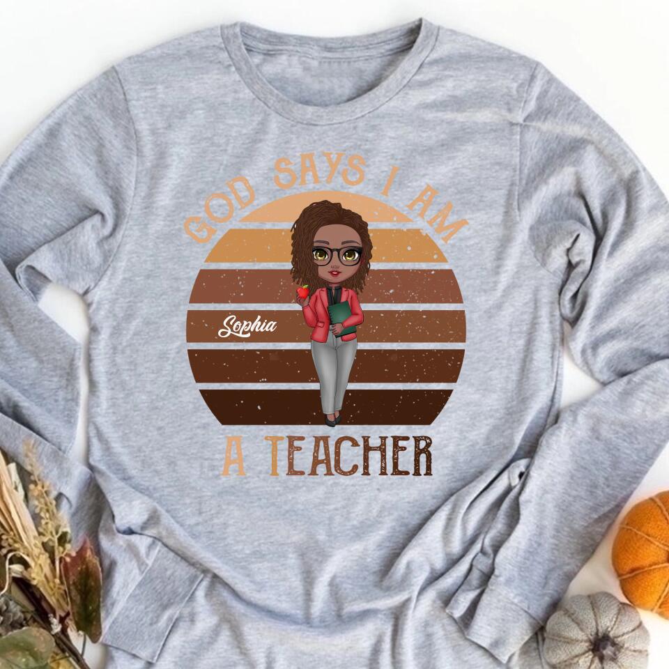 Teacher Mode Shirt, Gift For Teacher, Teacher Shirts, Teaching Shirt, Teacher Gift, God Says I Am A Teacher , All Day Every Day