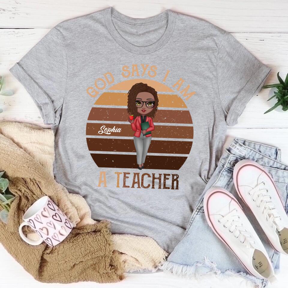 Teacher Mode Shirt, Gift For Teacher, Teacher Shirts, Teaching Shirt, Teacher Gift, God Says I Am A Teacher , All Day Every Day