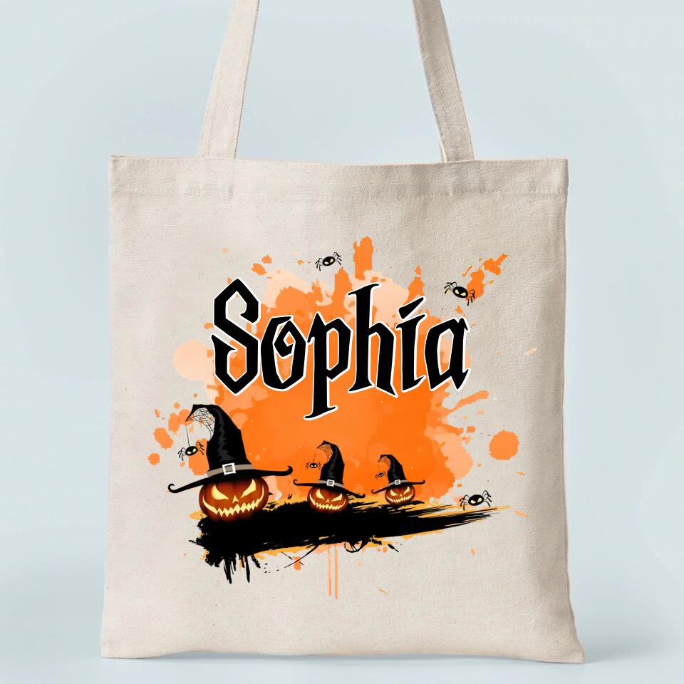 Personalized Tote Bag , Halloween Gift, Halloween Tote Bag, Halloween Tote, Pumpkin Tote Bag, Gift for Kids , Gift for Woman
