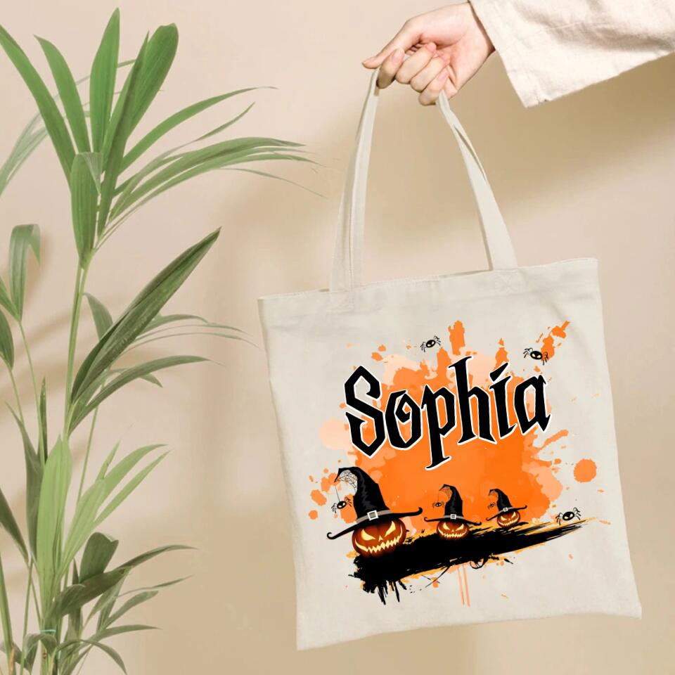Personalized Tote Bag , Halloween Gift, Halloween Tote Bag, Halloween Tote, Pumpkin Tote Bag, Gift for Kids , Gift for Woman